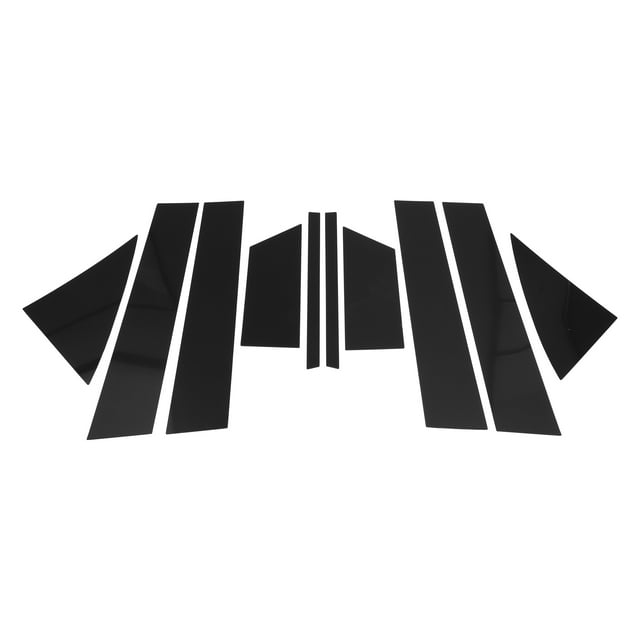 Adhesivos de protección para pilares de ventanas de Chrysler 200 2011-2014, juego de 10 piezas, color negro, para la parte delantera y trasera, izquierda y derecha.