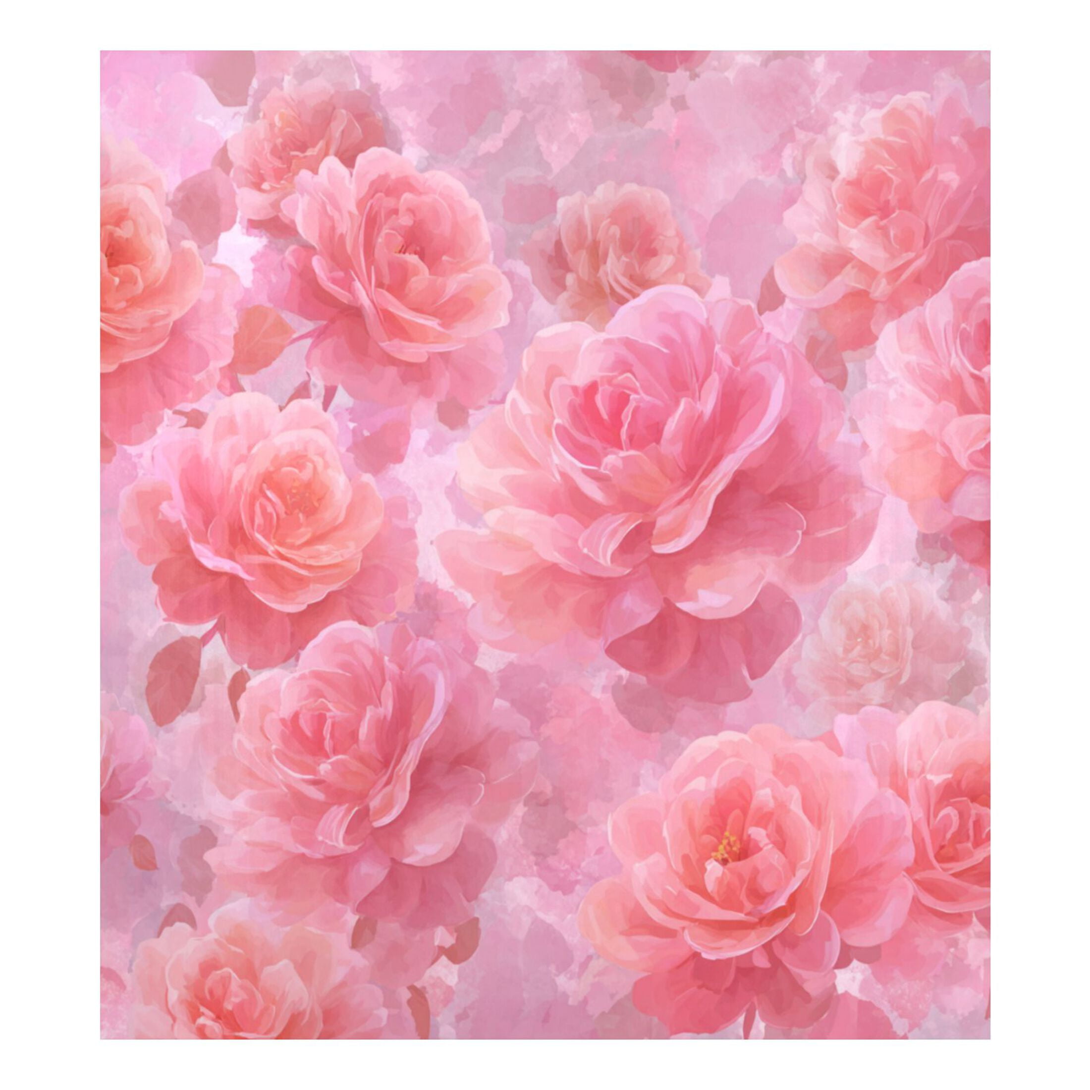 Dishwasher Magnetic Refrigerator Magnet Cover Sticker Home Decorative 23"x26" Pale Pink Roses Pattern