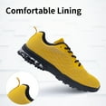 thumbnail image 4 of JOYFON Mens Running Shoes Air Cushioned Athletic Sneakers Non Slip Tennis Shoes for Sport Gym Jogging BlackYellow Size 7.5, 4 of 7