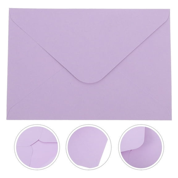 OHOIOLLA 50Pcs Lavender Paper Envelopes for Invitation Cards Weddings Rectangular 6.3x4.3in