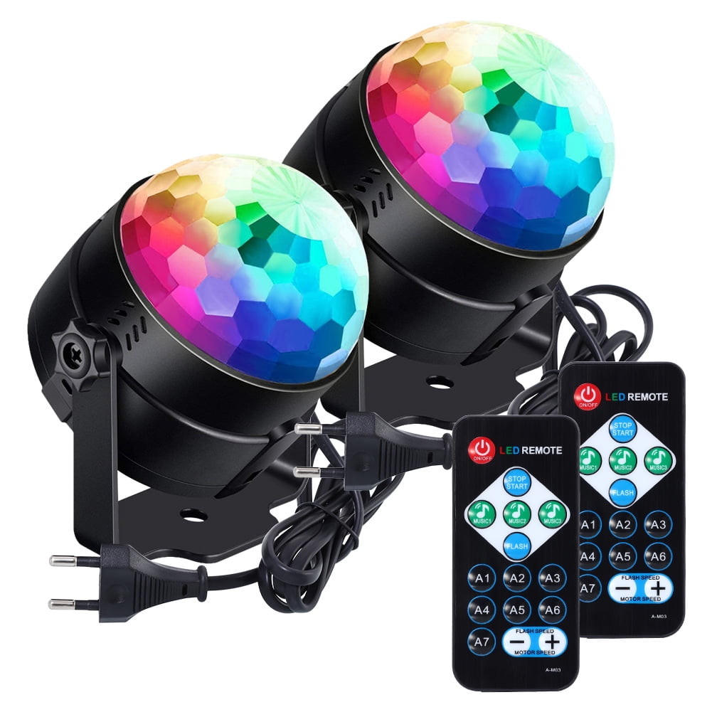 LED Stage Magic Ball Light with Remote Control 2PCS US Standard