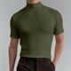 thumbnail image 1 of pstuiky camisetas de hombre, Blusa de verano ajustada informal de color liso con cuello redondo y manga corta para hombre ropa de hombre xxxl, 1 of 9