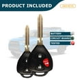 thumbnail image 6 of AKS KEYS New Replacement for Toyota Remote Head Key 3B FCC# HYQ12BBY G Chip (2 Pack), 6 of 6