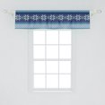 thumbnail image 2 of Ambesonne Winter Window Valance, Traditional Jacquard, 42" x 12", Blue White, 2 of 3