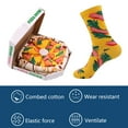 thumbnail image 4 of Calcetines de algodón con diseño de pizza para hombre - Calcetines creativos de moda para parejas - Calcetines navideños con caja de regalo, 4 of 5