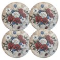 thumbnail image 4 of Qxltty 15inch Round Placemats Set of 1 Polyester Fabric Heat Resistant Washable Table Mat for Kitchen Party Decor Roses in A Vase, 4 of 7