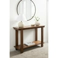 thumbnail image 3 of Kate and Laurel Foxford Tiered Rectangle Console Table, 42 x 14 x 30, Walnut Brown, Transitional Two-Tier Wood Entryway Table with Storage for Use as Living Room Behind Couch Table, 3 of 9