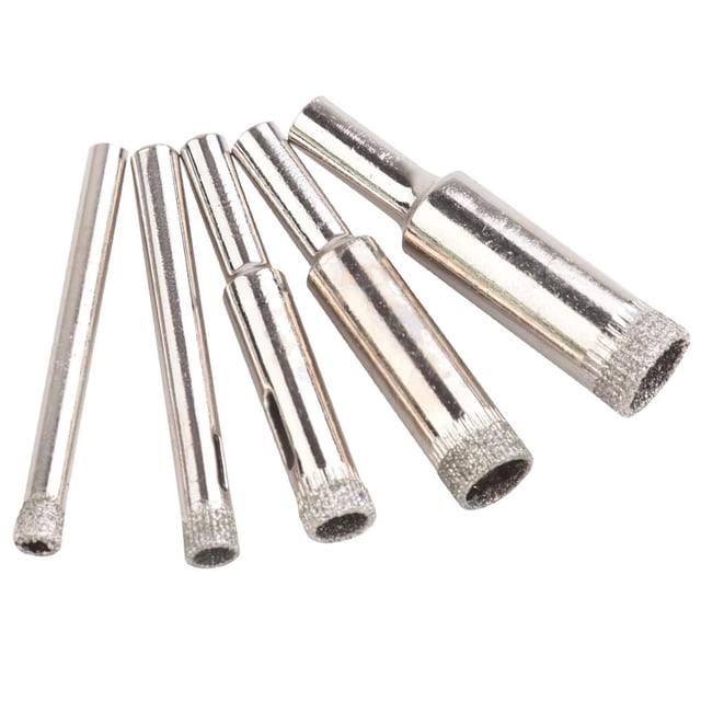 Abridor De Agujeros De Mármol, Juego De Brocas De Diamante Eficientes, Taladro De Diamante Potente, Abridor De Agujeros De Vidrio Duro, Abridor De Agujeros Exquisito Para Punzonado De 5 Piezas Vogacara TO002343-00