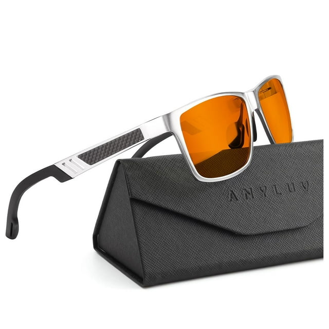 Gafas para videojuegos ANYLUV Anti Blue Light Rectangle Al-Mg Metal