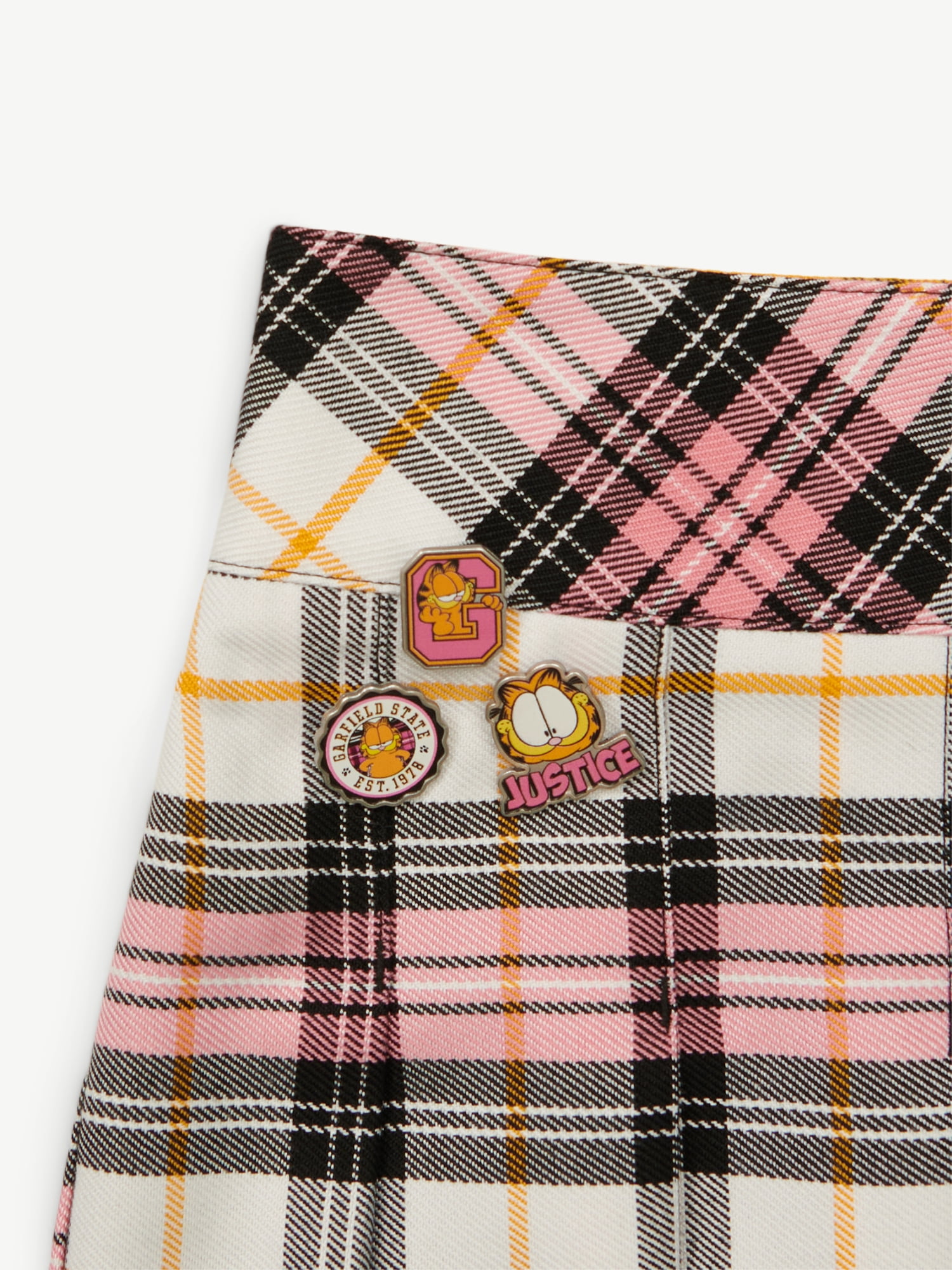 Justice x Girls Garfield Plaid Skirt, Sizes XS - XLP