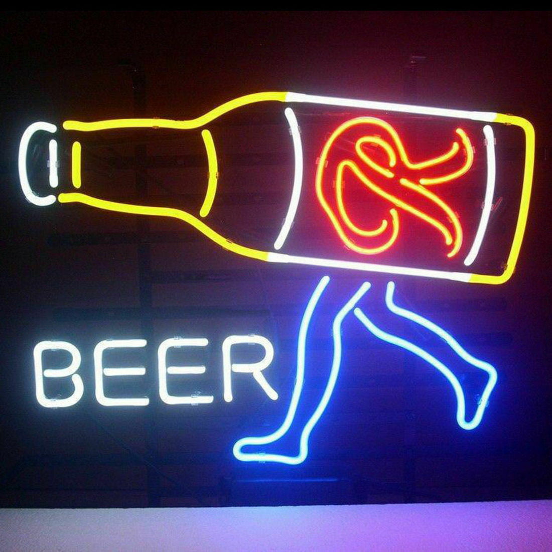 “Man Cave” Neon Sign Light Handmade Visual Artwork Beer Bar Pub Wall 17''x14'' 