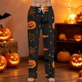 thumbnail image 2 of Satingcolo Mens Pajama Pants Soft Lightweight Men's Pajama Bottoms Sleep Lounge Pants For Men With Halloween Printed, 2 of 7