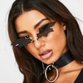 thumbnail image 4 of Gafas de sol de murciélago sin montura, gafas góticas para mujeres y hombres, Halloween, 4 of 4