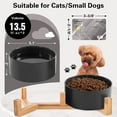 thumbnail image 6 of Nordmiex Ceramic Dog Bowl Set Dog Food and Water Bowls with Stand 13.5oz/385ml, Black, 6 of 7