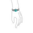 thumbnail image 5 of Bling Jewelry Womens  Turquoise Gemstone Cuff Bracelet Sterling Silver Lattice Design, 5 of 8
