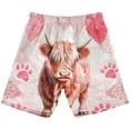 thumbnail image 2 of joogoo Kids Boys Swim Trunks Highland Cattle Footprints Beach Board Shorts Drawstring Swimsuit Kid Teen XL, 2 of 6