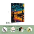 thumbnail image 2 of Larbulse  Bridge Stary Nigh Sky Canvas Wall Art Home Decor Poster Vintage Funny Print Picture Abstract Bedroom Living Room Kitchen Posters Decor, 2 of 5