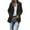 Black, variant on Lovskoo Cardigan Sweaters for Women Open Front Trendy Solid Color Long Sleeve Shirts Oversized Winter Outerwear Tops Black