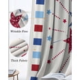 thumbnail image 6 of Independence Day Blackout Curtains 54 Inch Length 2 Panels Set for Living Room Bedroom, 4th of July Red Blue Striped Stars Beige Room Darkening Window Curtains Thermal Black Out Curtain 52"x54", 6 of 8