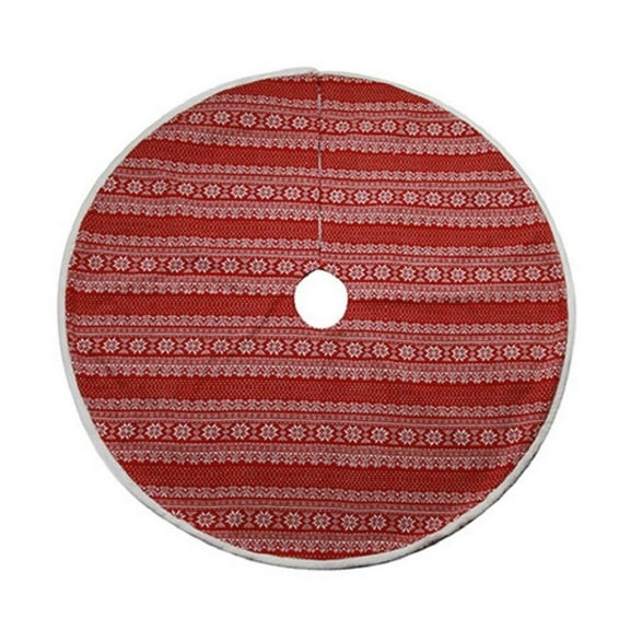 Plaid Christmas Tree Skirt with Green Trim 48"Plaid Christmas Tree Skirt with Green Trim 48"