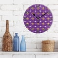 thumbnail image 3 of GZHJMY Mardi Gras Wall Clock, Silent Non Ticking Battery Operated Round Clock for Kitchen Office School Home Decorative, 3 of 7