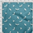 thumbnail image 4 of oneOone Cotton Poplin Twill Teal Blue Fabric Bird Sewing Craft Projects Fabric Prints By Yard 56 Inch Wide, 4 of 4