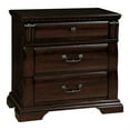 thumbnail image 4 of FOA Oulette 3pc Cherry Solid Wood Bedroom Set - Queen + Nightstand + Chest, 4 of 7