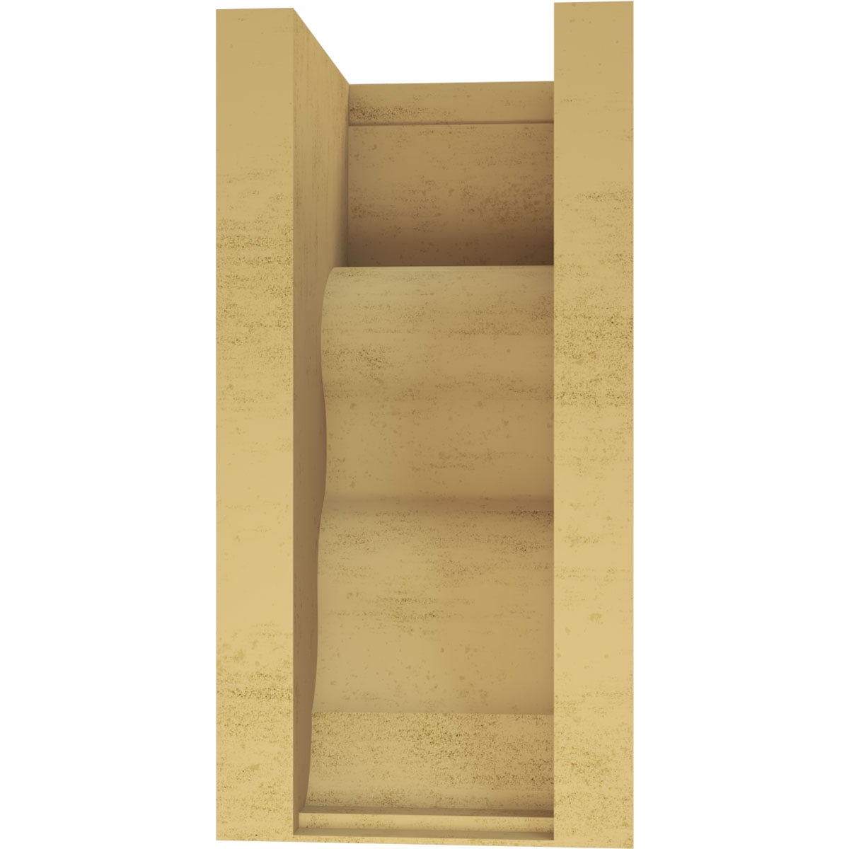 8"W x 8"D x 16"H Wide Highland Rough Cedar Woodgrain TimberThane Corbel, Primed Tan