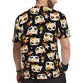 thumbnail image 2 of Rocae Cat Skulls and Flowers for Men's Mesh Quick-Dry Short Sleeve Workout T-Shirt,Mens Crew Neck Tee Lightweight Soft Classic T Shirts XX-Large, 2 of 9