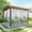 White, variant on Outdoor Curtains for Patio Waterproof, Summer Botanical Windproof Pravicy Outside Porch Blackout Curtain, Tropical Cactus Succulents Gray Plaid Sun Blocking Grommets Curtains for Cabana 54"x108"