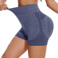 thumbnail image 2 of Yanyanz Yoga Pants Women,Women'S Shorts Athletic Booty Shorts Yoga Shorts Gym Shorts Tummy Biker Shorts High Waisted Pants for Women Tights for Women Clearance Blue L, 2 of 8