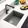 thumbnail image 2 of Houzer Quartztone 24 in Slate Granite Composite Undermount Single Bowl Kitchen Sink - G-300U SLATE, 2 of 5