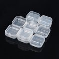 thumbnail image 4 of 10X Jewelry Box 10Pcs Portable Transparent Flip Jewelry Box Square Plastic Small Storage Box, 4 of 5