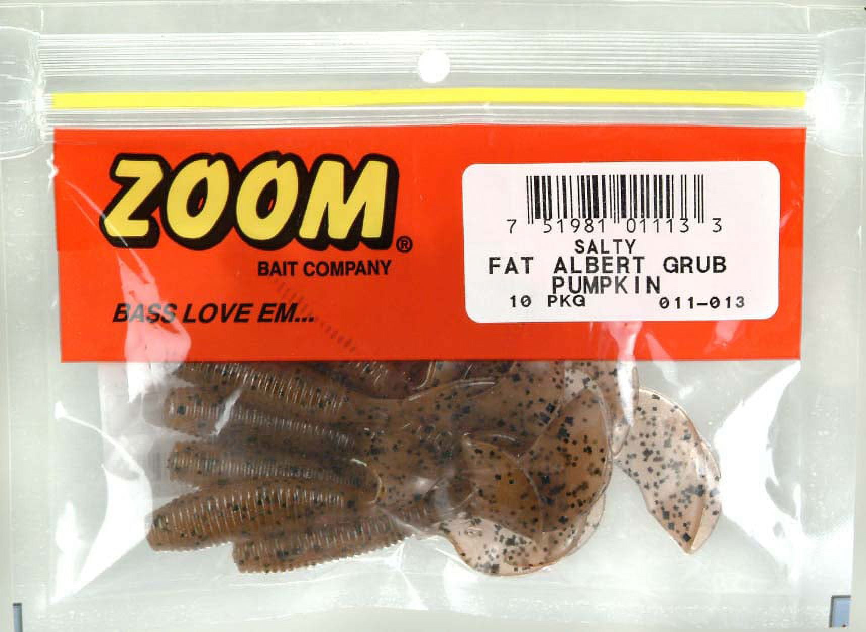 Zoom Fat Albert Freshwater Fishing Soft Bait, Cotton Candy, 3, 10