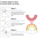 thumbnail image 5 of Niños en forma de U Dientes Cepillo de Dientes 2-6 Años Lleno Boca Bebé Cepillo Dientes Manual Dientes Lenguza Limpieza Transporte Suministros de Viajes Rosa Inevent HA028521-01B, 5 of 7