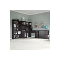 thumbnail image 2 of Bush Furniture Cabot - Desk with 16-cube bookcase - L-shaped - espresso oak, 2 of 7