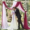 thumbnail image 3 of LCXmlly Roasting Pan Wedding Arch Drape Fabric Long 3 Panels Wide Sheer Wrinkle Free Soft Party Backdrop Drapery, 3 of 6