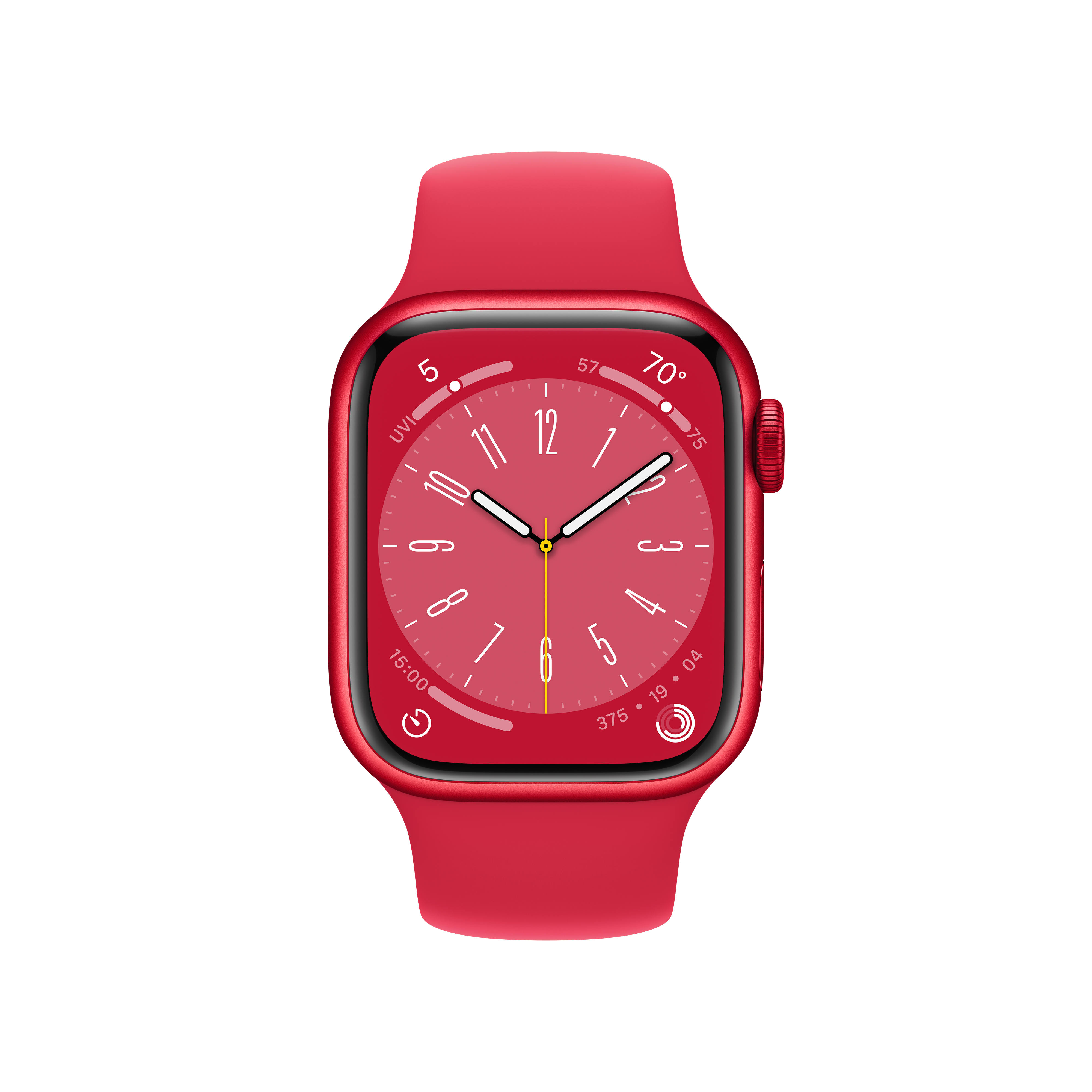 Apple Watch Series 8 GPS 41mm (PRODUCT)RED Aluminum Case with (PRODUCT)RED Sport Band - S/M. Fitness Tracker, Blood Oxygen & ECG Apps, Always-On Retina Display - image 7 of 9
