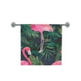 thumbnail image 2 of MKHERT Colorful Flamingo And Tropical Leaves Bath Towel Shower Towel Wash Cloth Face Towels 16x28 Inches, 2 of 3