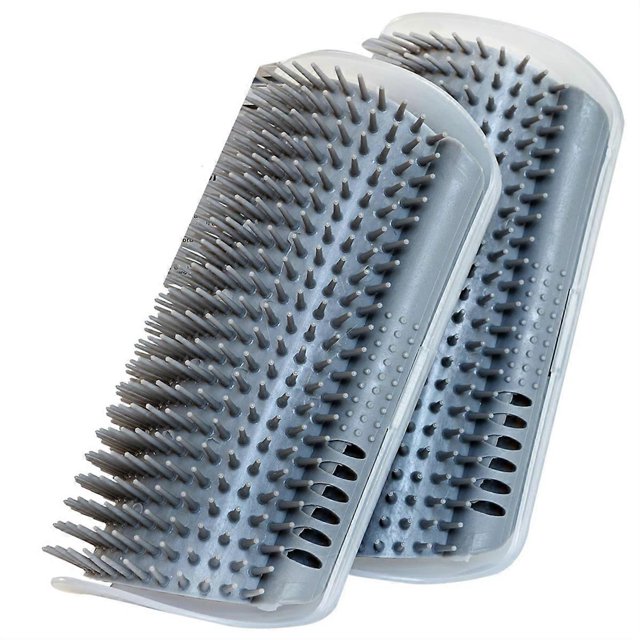 Extended (6.1Inch) 2 Pack Cat Self Groomer for Indoor Cats Cat Face Scratchers Wall Corner Self Groo