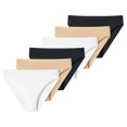 thumbnail image 1 of UNCOVER by SCHIESSER Calzoncillos para mujer  - Tai, algodón suave, paquete de 6 Blanco/beige/negro XL (X-Large), 1 of 4