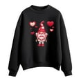 thumbnail image 1 of CEHVOM Femmes Mode Décontractée Imprimé Col Rond Ample Manches Longues Hauts Courts Blouse Chandails Sans Capuche Liquidation, 1 of 4
