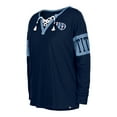 thumbnail image 2 of Women's New Era Navy Tennessee Titans Lace-Up Notch Neck Long Sleeve T-Shirt, 2 of 5