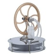 thumbnail image 1 of Stirling Engine Motor Model, Low Temperature Mini Electricity Generator Stainless Steel Heat Education Toy Gift For Kids, 1 of 6