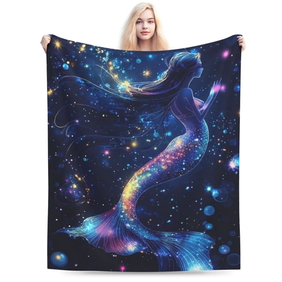 Mermaid Blanket Ocean Fleece Throw Blanket Mermaid Blanket 50x40