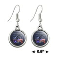 thumbnail image 4 of Farm Tractor Country USA American Flag Barn Farming Novelty Dangling Drop Charm Earrings, 4 of 5