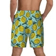 thumbnail image 4 of Haiem Lemon Mens Swim Trunks with Compression Liner 2 in 1 Swimming Shorts Stretch Swimwear Quick Dry,Board Shorts-Small, 4 of 9
