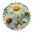 thumbnail image 2 of RUIYC Spring Summer Blue Daisy Floral Round Tablecloth Waterproof Wipeable Tablecloth Cover Kitchen Picnic Party Decoration 60 Inch Circular Table cover, 2 of 7