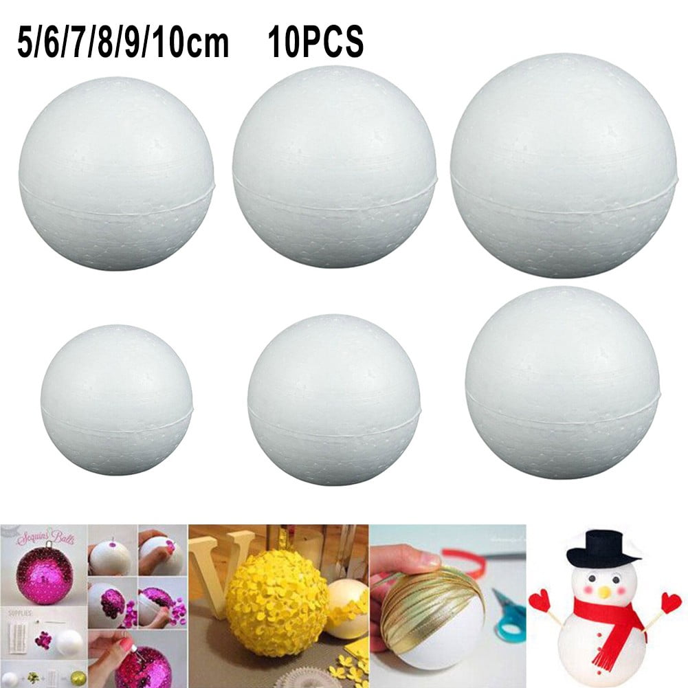 10pcs Wedding Decoration Modeling Craft Solid Polystyrene Foam Balls Round Spheres DIY Stuff Solid 2-10cm