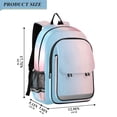 thumbnail image 2 of FORMRS Unisex School Backpack 17" Student Travel Bag with Laptop Compartment, Light Pink Gradient, 2 of 7